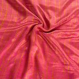 Pinstripes Block Printed Silk Fabric