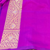 Magenta handwoven pure benaras silk saree