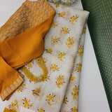Nisha- Cream and Yellow Lilly
