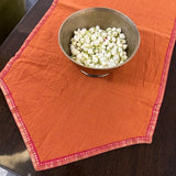 Orange table runner