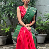 Red mashru silk jacket