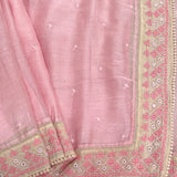 Tussar kota kutch embroidered saree