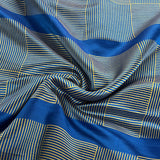 Classic Stripes Block Printed Silk Fabric