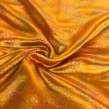 Circular Block Printed Silk Fabric