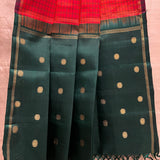 Charita chettinad checked kanchipuram silk dupatta