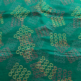 Circular Block Printed Silk Fabric
