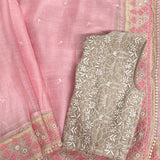 Tussar kota kutch embroidered saree