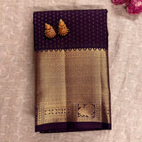 Sumangala Dark Purple Kanchipuram Silk Saree