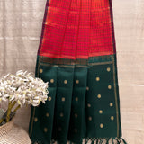 Charita chettinad checked kanchipuram silk dupatta