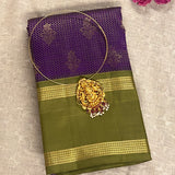 Sumangala Zari Checks Kanchipuram Silk Saree