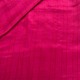 Pinstripes Block Printed Silk Fabric