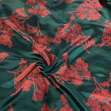 Floral Block Printed Silk Fabric