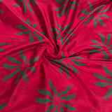 Floral Block Printed Silk Fabric