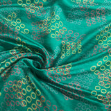 Circular Block Printed Silk Fabric