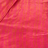 Pinstripes Block Printed Silk Fabric