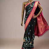 Mila korvai floral kanchi silk saree
