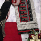 Grey cotton Ikat applique set