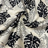Mila monstera kanchipuram silk fabric