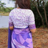 White printed kota blouse