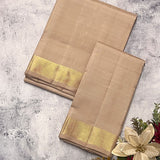Sah A striped border kanchi silk dhoti set