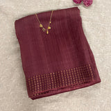 Sequinned matka silk saree