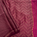 Metallic zari striped organza saree