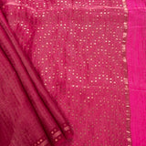 Metallic zari striped organza saree