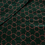 Geometric Block Printed Silk Fabric