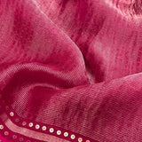 Metallic zari striped organza saree