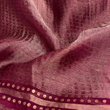 Metallic zari striped organza saree