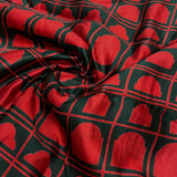 Jharokhas Block Printed Silk Fabric