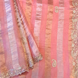 Organza pitai work saree