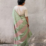 Anagha Foliage Kutch Embroidered Kanchi Silk Saree