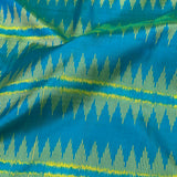 Handloom Ikat Silk Saree - Turquoise