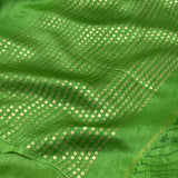 Sequinned Matka Silk Saree - Citron