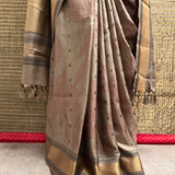 Mila Foliage Thread Woven Border Silk Saree