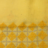 Tuhina Yellow Kutch Embroidery Organza Saree