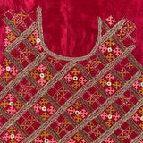 Tussar kutch embroidered blouse piece