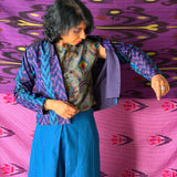 Elements Drizzle Ikat Crop Top - Fog