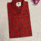 Maroon Floral Men's Shirt