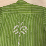 Applique Embroidered Men's Shirt - Green