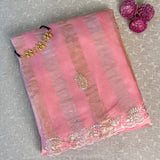 Organza pitai work saree