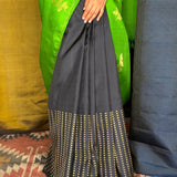 Madhura Paperflowers Kanchi Organza Saree - Green and Black