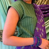 Fiza Petal Chiffon Saree - Violet