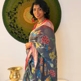 Ponduru Khadi Handwoven Saree - Grey