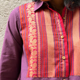 Kaleidoscope Fragment Kanchi Cotton Shirt - Mauve