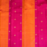Vera Colour Blocked Kolam Kanchi Silk Saree - Pink