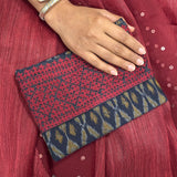 Handwoven matka silk saree
