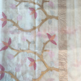 Organza handwoven jamdani saree