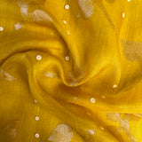 Sequinned floral matka organza saree